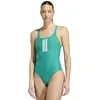 Adidas Performance 3-Stripes V-Back Badpak - Dames - Groen
