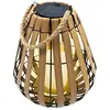 SPETEBO Lanterne solaire avec bougie led en blanc chaud avec effet sci...