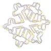 Décoration extérieure LED SILVERAN Flocon de neige 28 cm Blanc