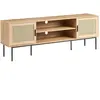 Meuble Tv Pasco Rotin Marron Clair