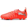 Chaussures de football enfant Puma Future Play V FG/AG - red/black