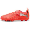 Puma Future 9 Play Fg/ag Rb Voetbalschoenen Rood,Oranje EU 31