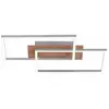Leuchten Direkt - Plafonnier led lampe de salle à manger décor bois cct télécommande lampe directe 14018-78