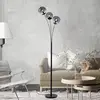JUST LIGHT Big Widow Vloerlamp Zwart 3 lichts met smoke glas H:185cm i...