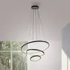 Just Light, Suspension, CERCHI LED Pendelleuchte Warmweiss 45W schwarz...