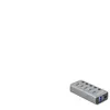 Delock Hub USB 3.2 (USB-B, 6 ports), Station d accueil + hub USB, Gris