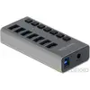 Delock 63669 (USB-A, 7 ports), Station d'accueil + hub USB, Gris
