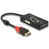 Delock Premium DisplayPort 1.2 naar HDMI, DVI en VGA adapter / zwart - 0,15 meter