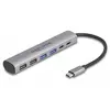Delock USB Hub (USB-C, 6 Ports), Station d’accueil + hub USB, Gris