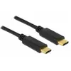 DeLOCK Premium USB-C naar USB-C kabel - USB2.0 - tot 20V/3A / zwart - 4 meter