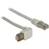 Delock S/FTP CAT6 Gigabit netwerkkabel haaks/recht / grijs - LSZH - 0,50 meter