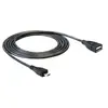 Delock - Câble USB - Micro-USB de type B (M) pour USB (F) - USB 2.0 OT...