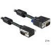 DeLOCK Câble VGA HD-15 (M) pour HD-15 (M) 2 m connecteur à 90°