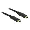 Delock Premium USB-C naar USB-C kabel - USB2.0 - tot 20V/3A / zwart - 2 meter