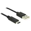 Delock USB-C naar USB-A snellaadkabel - USB2.0 - tot 3A / zwart - 0,50 meter