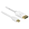 Delock Mini DisplayPort - DisplayPort kabel - versie 1.2 (4K 60 Hz) / wit - 5 meter