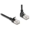 Delock Câble réseau RJ45 Cat.6A S/FTP Slim 90° en haut coudé (S/FTP, C...