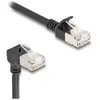 Delock RJ45 câble de réseau Cat.6A S/FTP fin coudé 90° haut / droit 0....