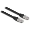 Delock Câble de réseau RJ45 Cat.6A S/FTP PE extérieur 2 m noir
