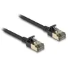 Delock Câble de réseau RJ45 Cat.8.1 F/FTP Slim Pro 0.5 m noir