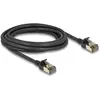 Delock Câble de réseau RJ45 Cat.8.1 F/FTP Slim Pro 3 m noir