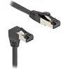 Delock Câble réseau RJ45 Cat.8.1 S/FTP 90° coudé vers le bas / droit 3...