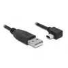Delock - Câble USB - USB (M) pour mini USB type B (M) - 3 m - connecteur à angle droit