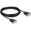 DeLock Câble null modem série DB9 RS232 - F/F Noir - 5 m