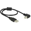 DeLOCK 0.5m, USB 2.0-A/USB 2.0-B câble USB 0,5 m USB A USB B Noir