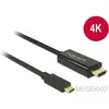 Delock Premium USB-C naar HDMI kabel met DP Alt Mode (4K 30 Hz) / zwart - 2 meter
