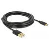 USB-C naar USB-A snellaadkabel - USB2.0 - tot 3A / zwart - 3 meter