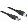 Delock Câble USB 3.0 type A mâle vers USB 3.0 type B mâle 5 m Noir