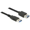 Delock USB naar USB verlengkabel - USB3.0 - tot 2A / zwart - 1 meter