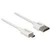 DeLOCK Dunne Micro HDMI - HDMI kabel - versie 2.0 (4K 60Hz) / wit - 0,25 meter