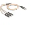 DeLock USB-A RGB vers USB-C/microUSB/Lightning 2.0 - 1.2 m