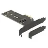 Carte pci Express x4 vers 1 Carte NVMe M.2 Key m avec dissipateur Thermique (89013) - Delock