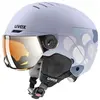 Uvex Rocket Jr Visor cool-lavender/abstract-matt - Kinder skihelm