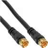 Câble InLine® SAT Premium 2x avec 2x prises F-Plug 85dB noir 10m