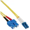 InLine 88656R câble de Fibre Optique 1 m 2X LC 2X SC OS2 Noir, Bleu, R...