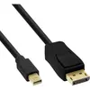 InLine 17137S, 0,3 m, Mini DisplayPort, DisplayPort, Mâle, Mâle, Or