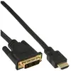 InLine Premium DVI-D Single Link - HDMI kabel / zwart - 0,30 meter