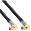 Câble InLine® Premium SAT, 4x blindé, 2x fiche F coudée, 110dB, noir, ...