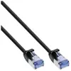 InLine U/FTP CAT6a 10 Gigabit slimline netwerkkabel / zwart - PVC - 5 meter
