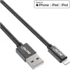 InLine Lightning naar USB kabel - zwart - 1 meter