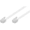 SANS Câble de téléphone - Wentronic - RJ11 4 broches - 3m blanc