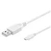 Goobay USB Micro B naar USB-A kabel - USB2.0 - tot 1A / wit - 1,8 meter