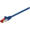 Wentronic Goobay 95462 CAT 6 Câble de Liaison, S/FTP (PiMF), Bleu, 0.5 m Longueur