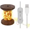 Goobay Guirlande Lumineuse led 'Bobine de Fil', petite - avec câble usb de 3 m, chaîne lumineuse de 10 m avec 100 micro led en blanc chaud (2700 k) et