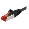 Wentronic Electronic Components Handels Câble réseau RJ45 Cat. 6 SSTP Noir - 3m