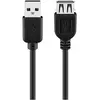 goobay USB naar USB verlengkabel - USB2.0 - tot 0,5A / zwart - 0,30 meter